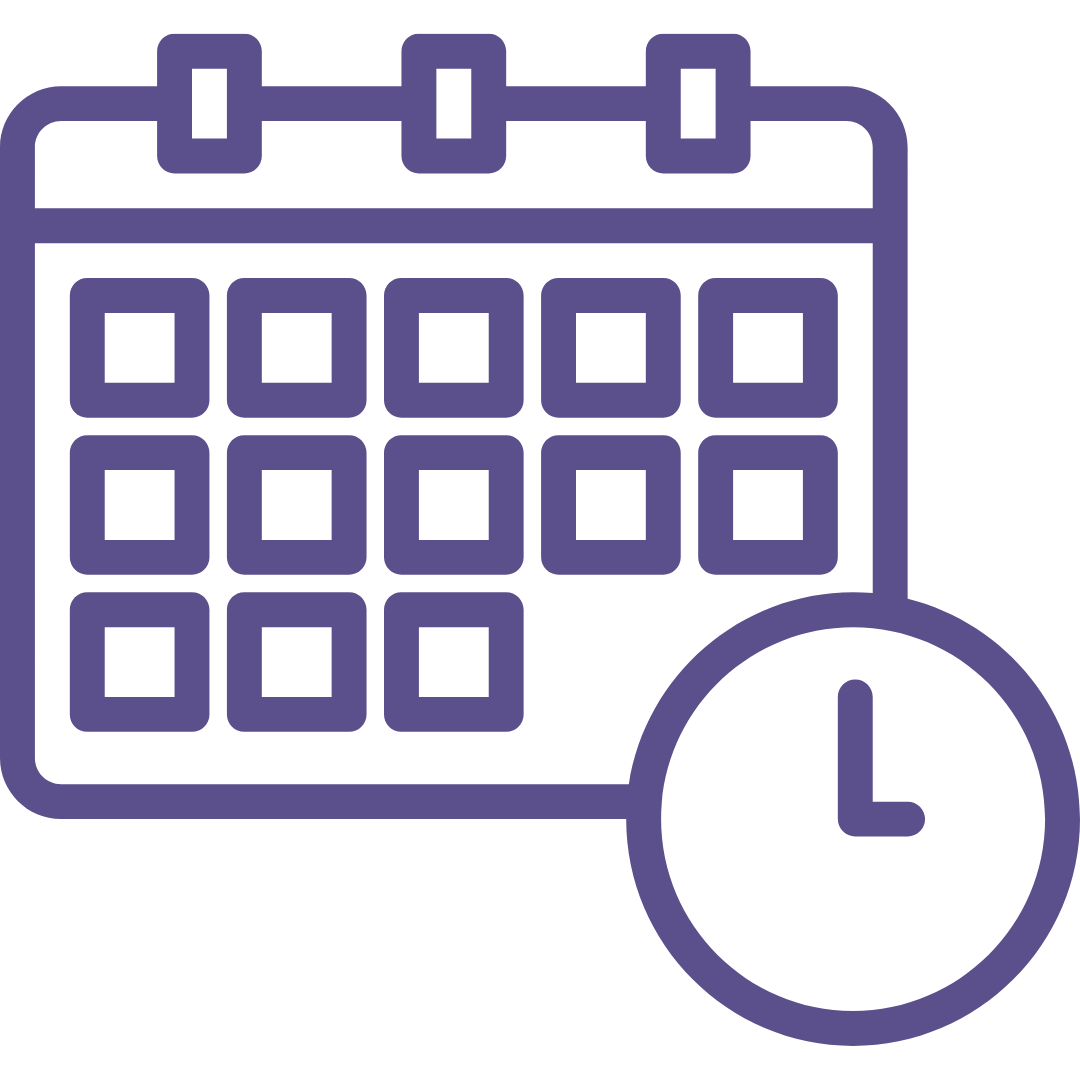 Calendar and clock icon
